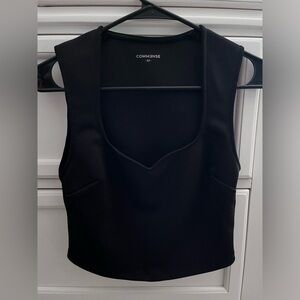 Women’s black sleeveless blouse